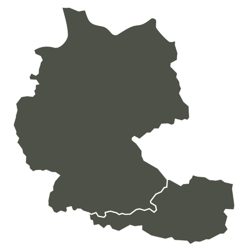 Map of Germany and Austria